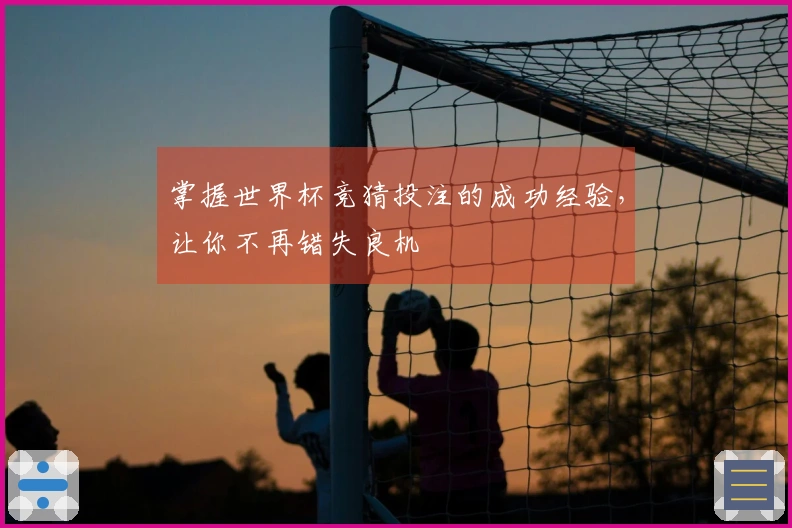 掌握世界杯竞猜投注的成功经验，让你不再错失良机